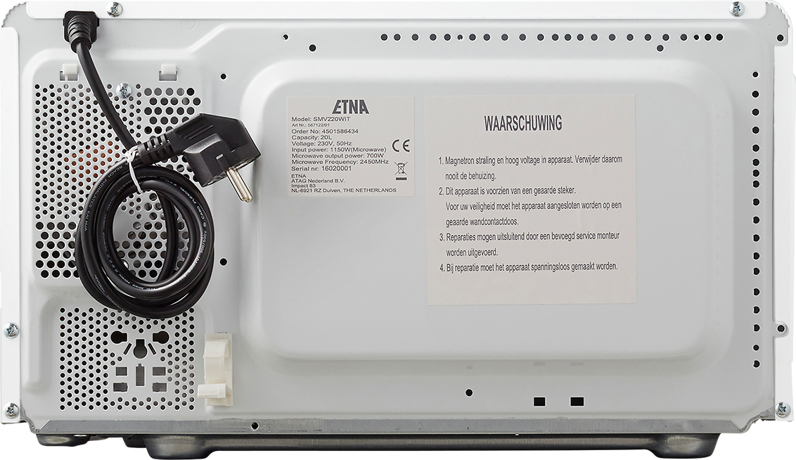 ETNA vrijstaande microgolfoven - 26cm - SMV220WIT