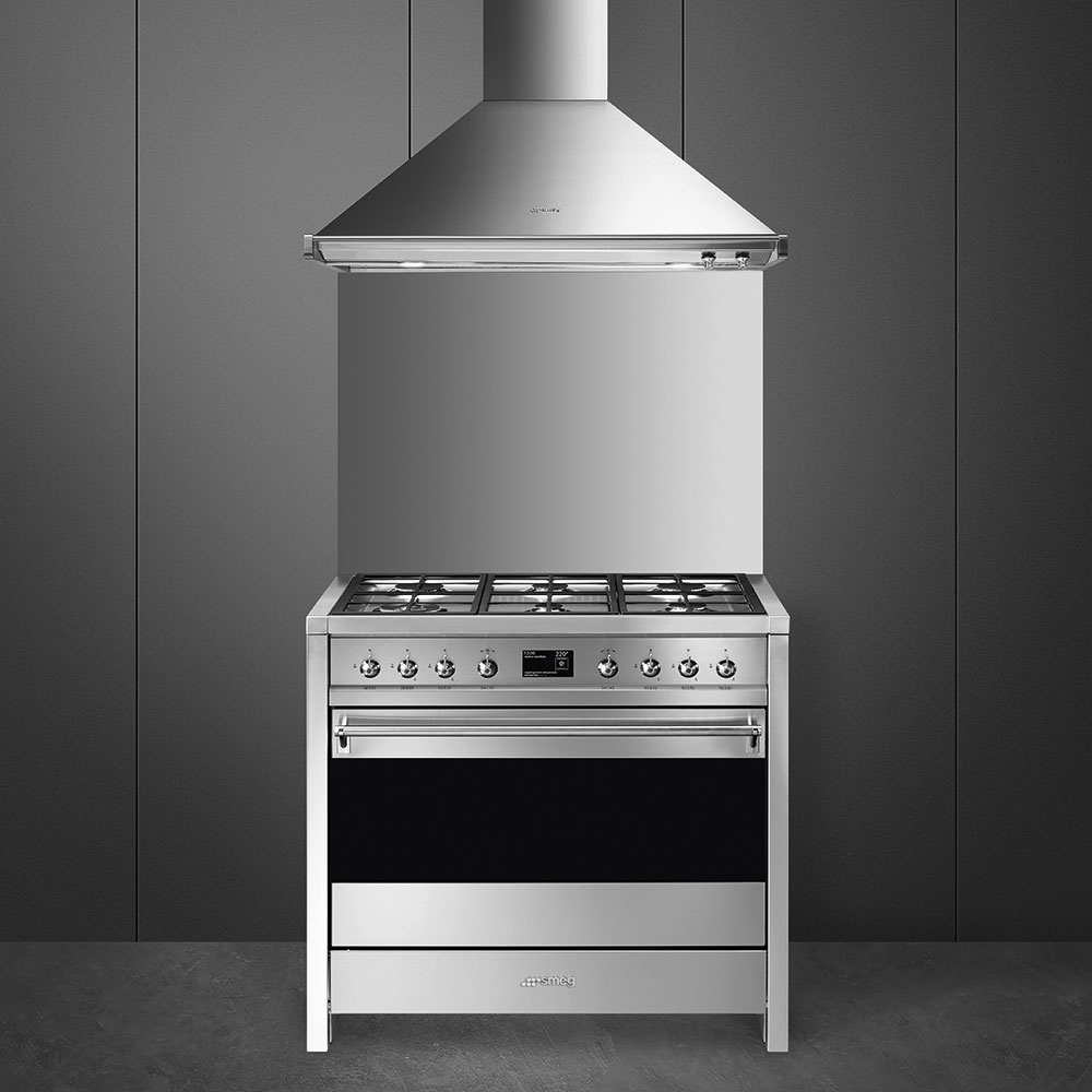 SMEG fornuis met gaskookplaat - 90cm - A1-9