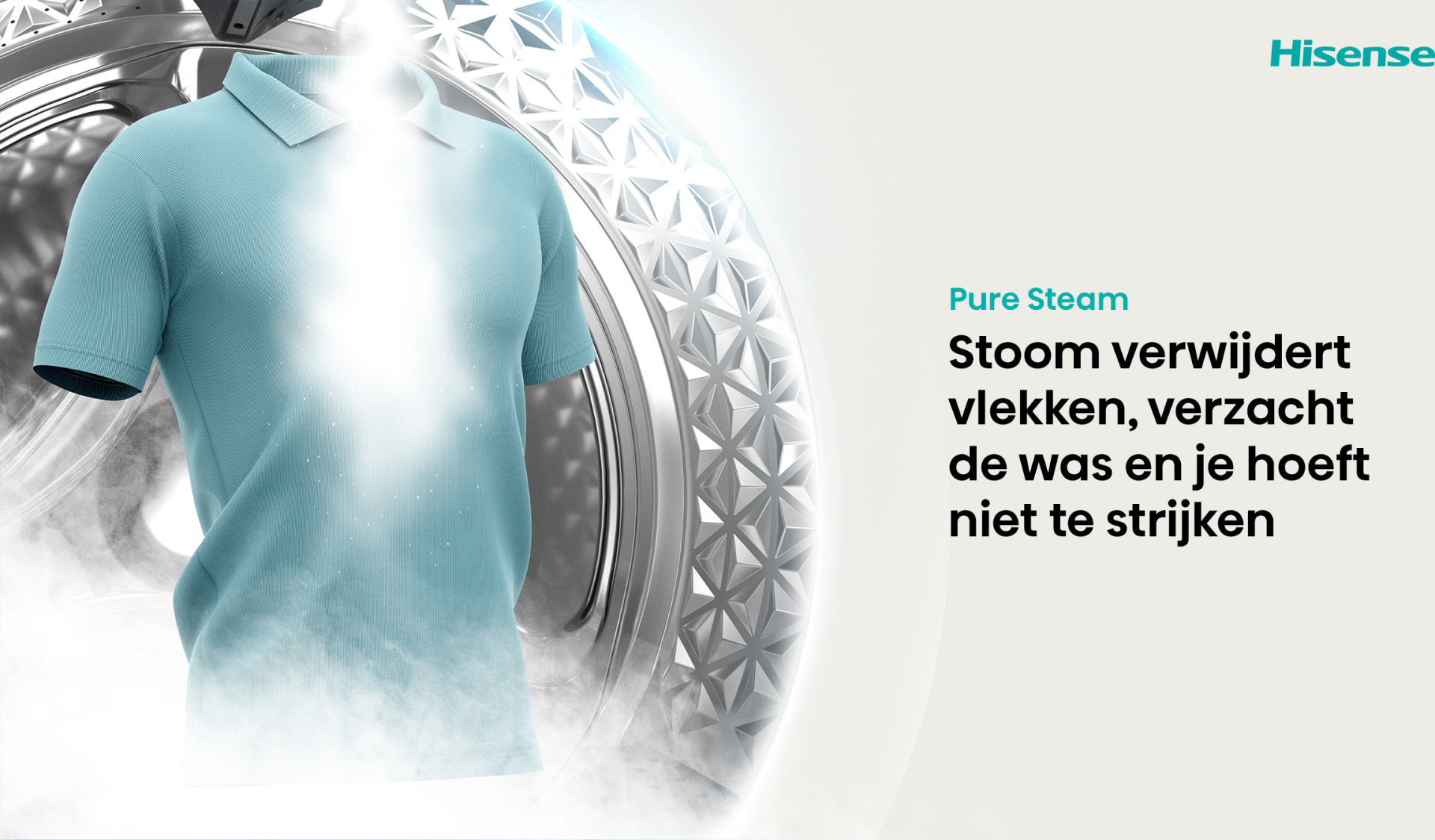 HISENSE was- droogcombinatie - WD3S9043BW3