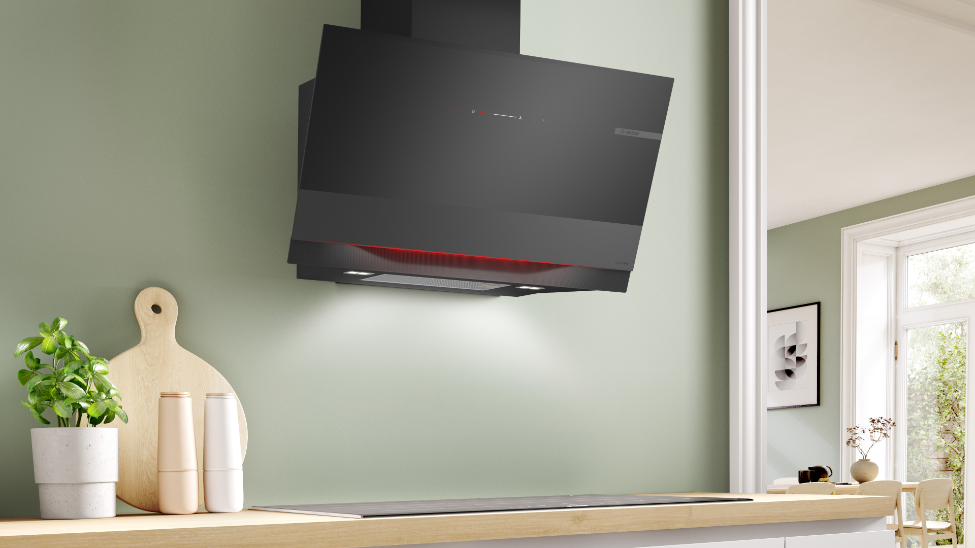 BOSCH SERIE 8 headfree dampkap - 90cm - DWK91LT65