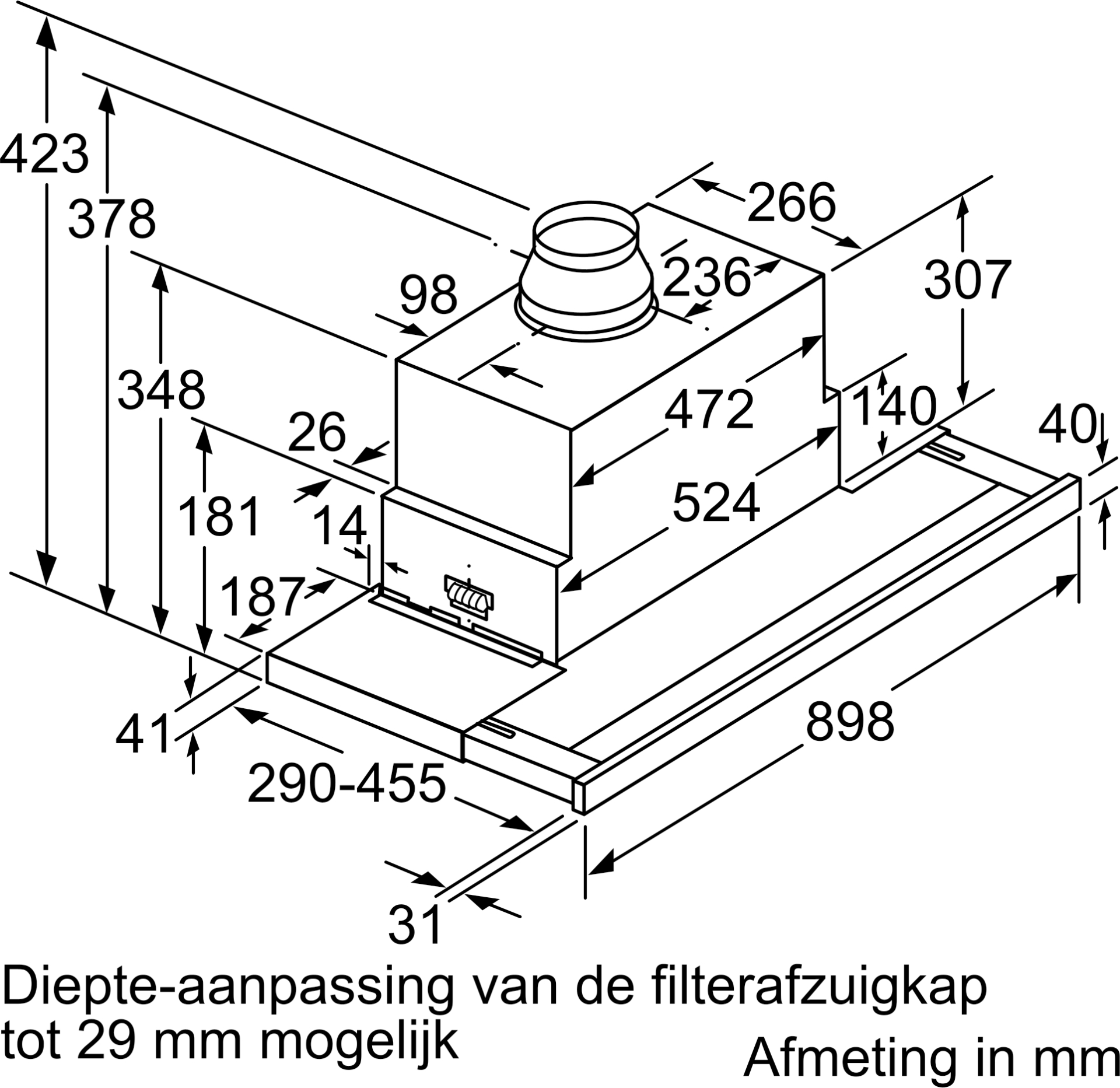 SIEMENS IQ700 telescopische dampkap - 90cm - LI99SA684