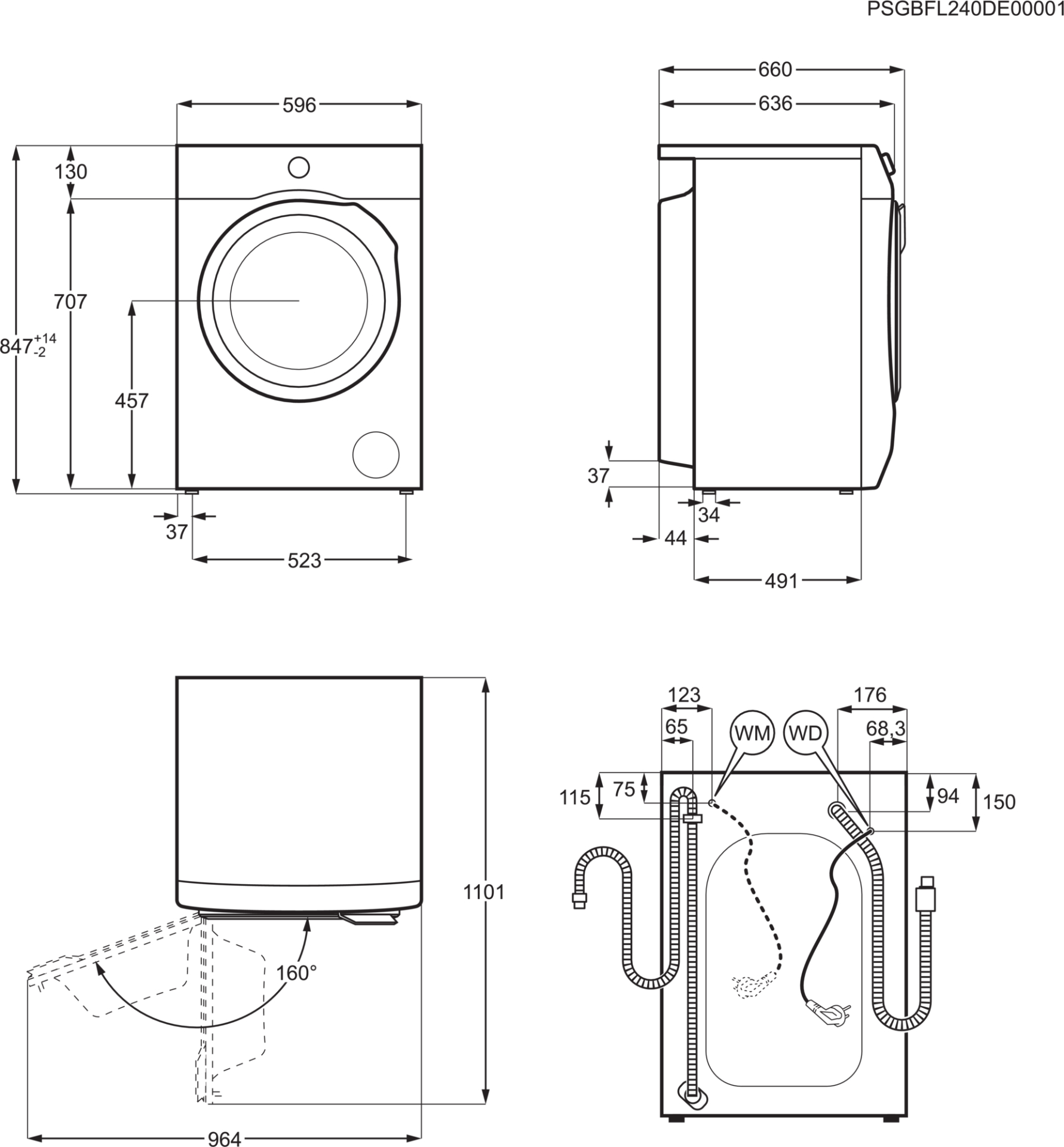 AEG 8000 wasmachine - LR87UC966