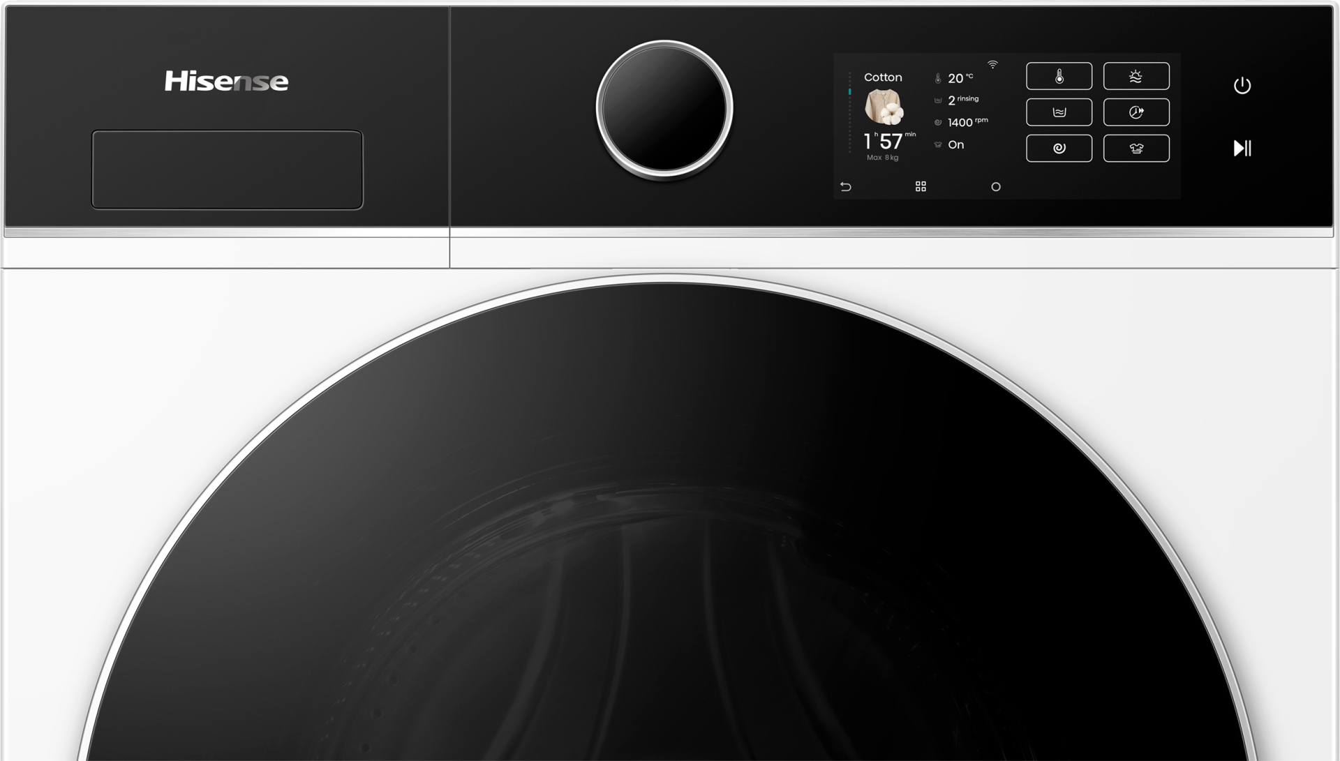 HISENSE was- droogcombinatie - WD5I8043BWF