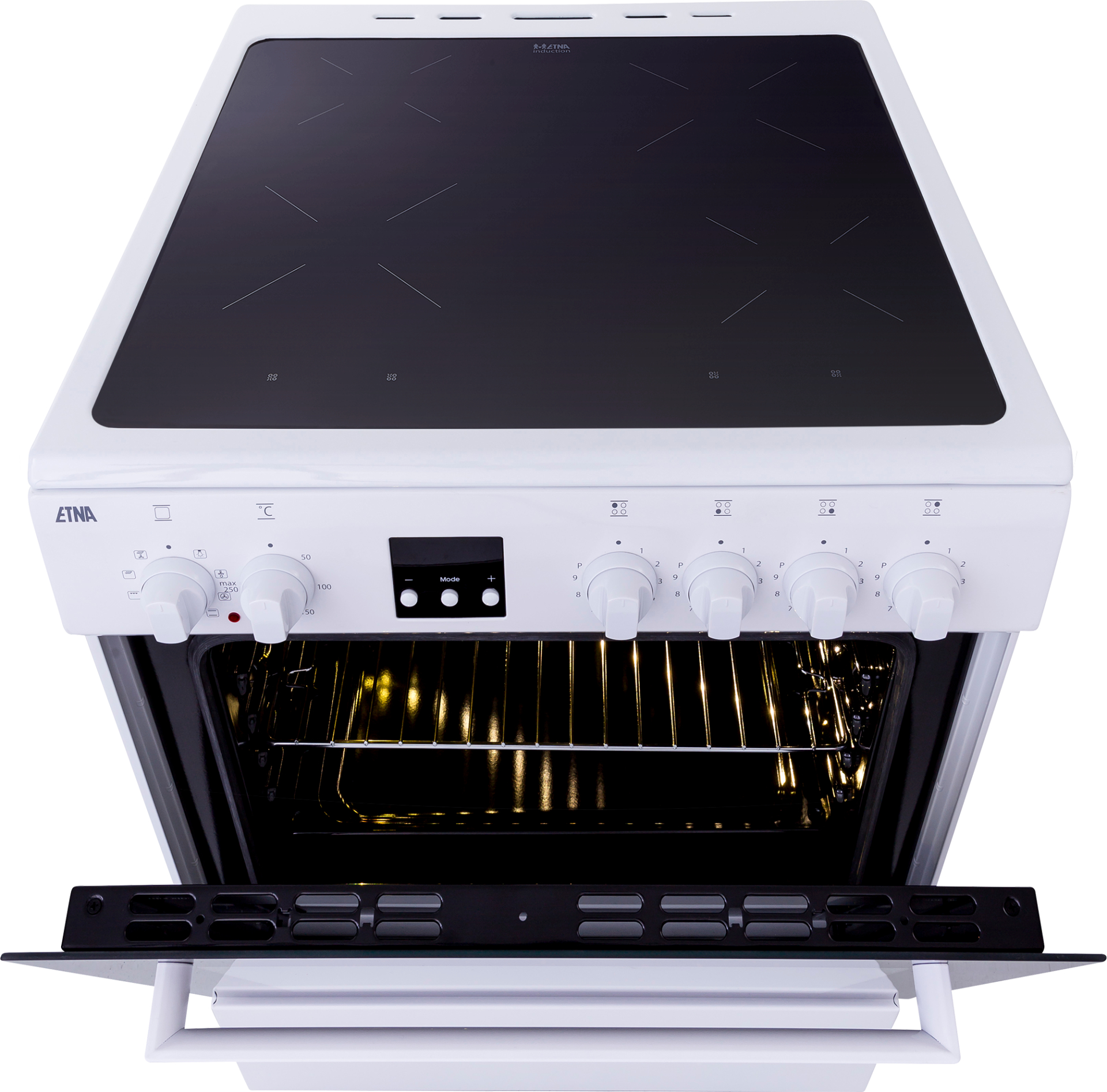 ETNA fornuis met inductie kookplaat - 60cm - FIV760WIT