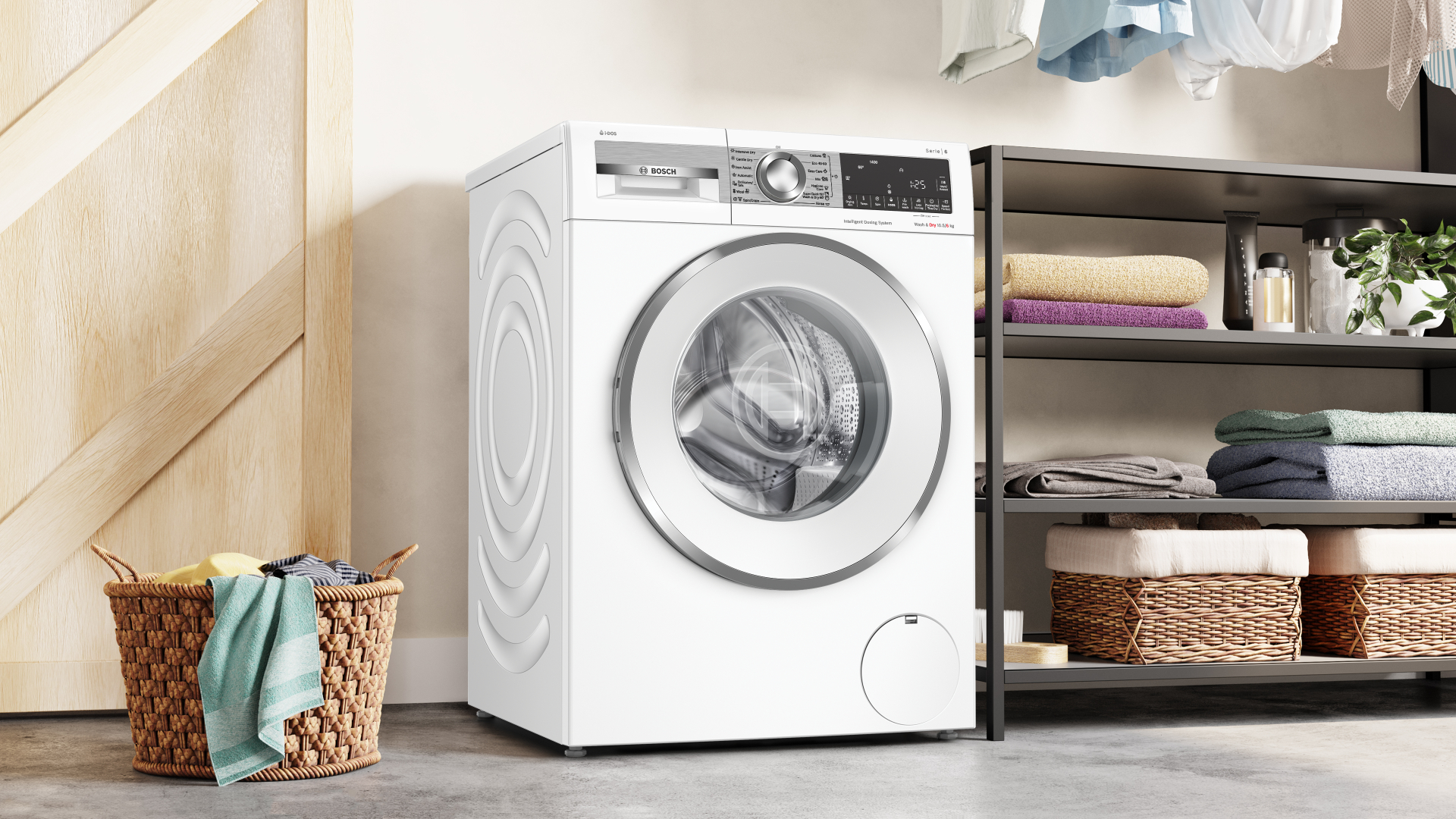 BOSCH SERIE 6 Was-droogcombinatie 6 kg - WNG254A9BY