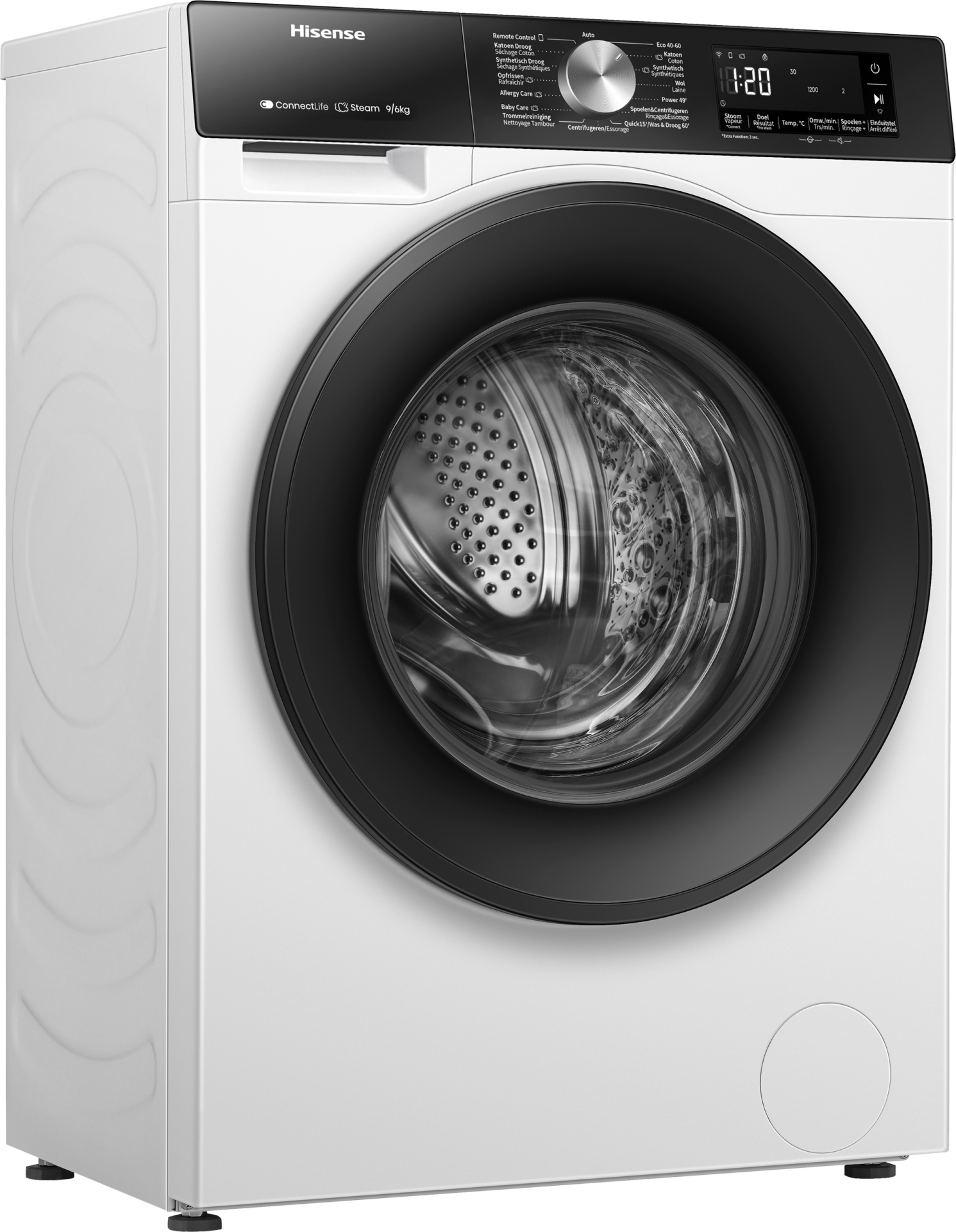 HISENSE was- droogcombinatie - WD3S9043BW3