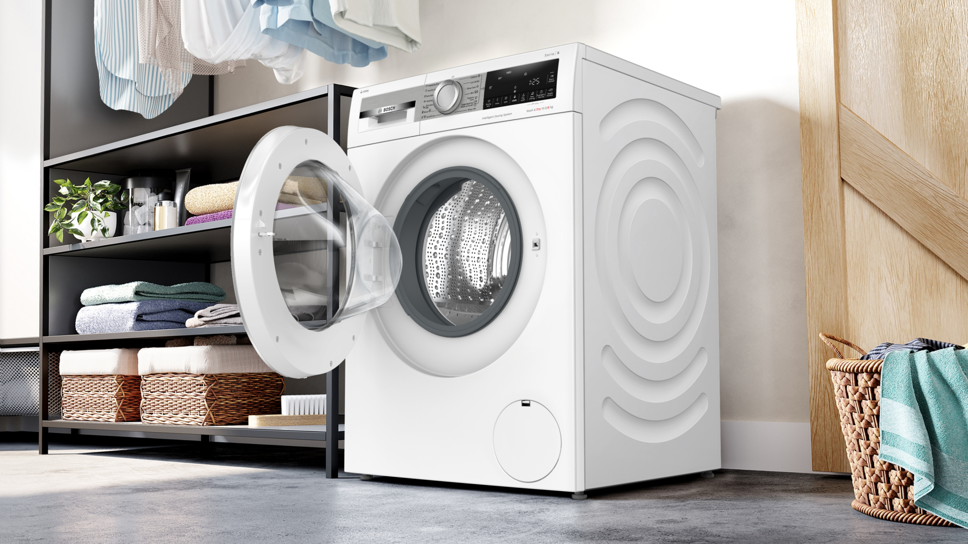 BOSCH SERIE 6 Was-droogcombinatie 6 kg - WNG254A9BY