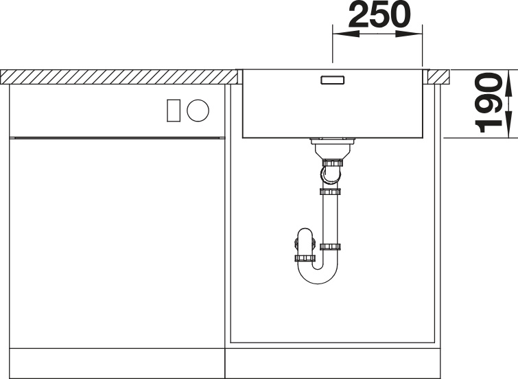 BLANCO ANDANO spoelbak - 525245