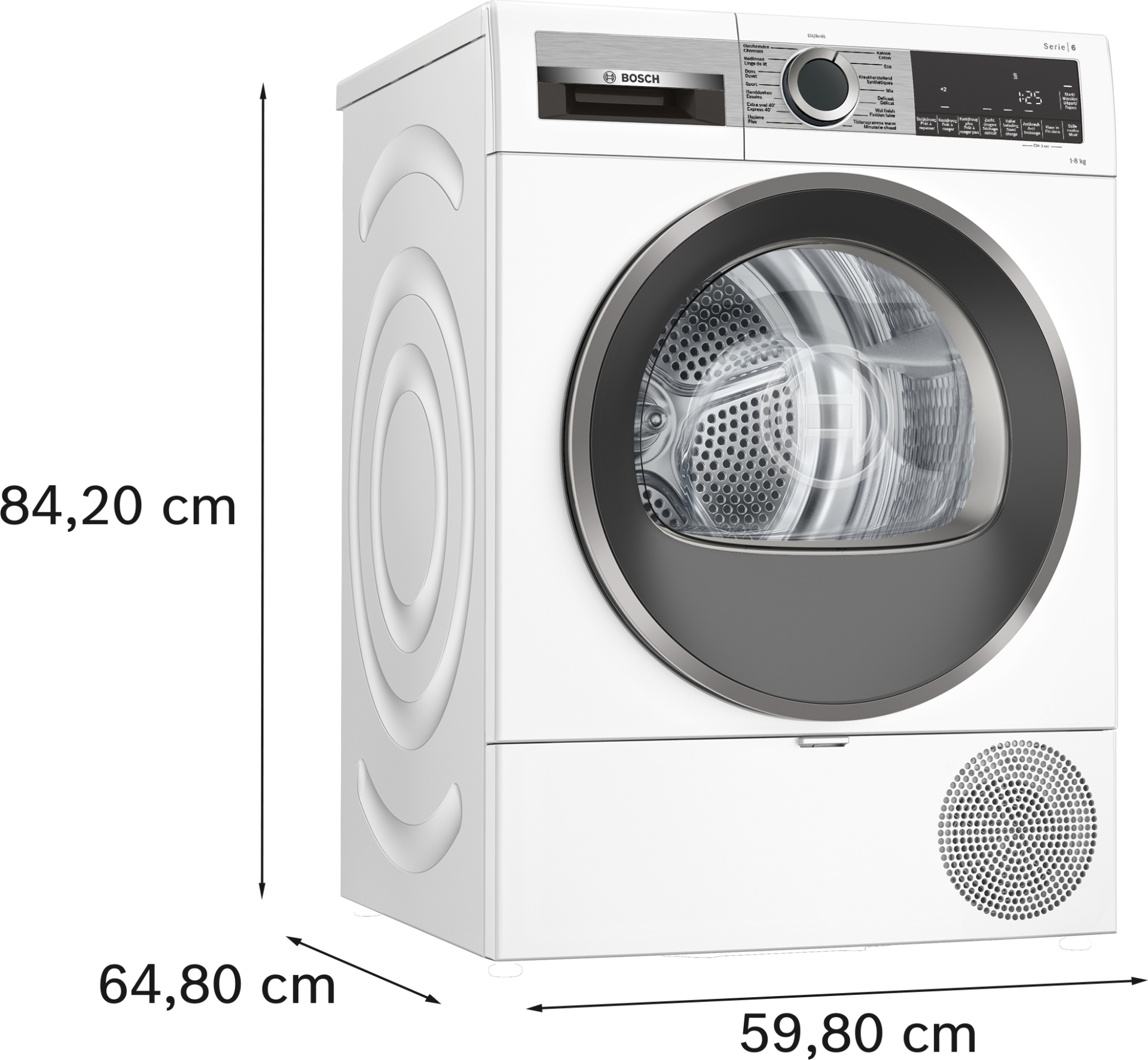 BOSCH Series 6 Droogkast 8 kg - WQG233DLFG