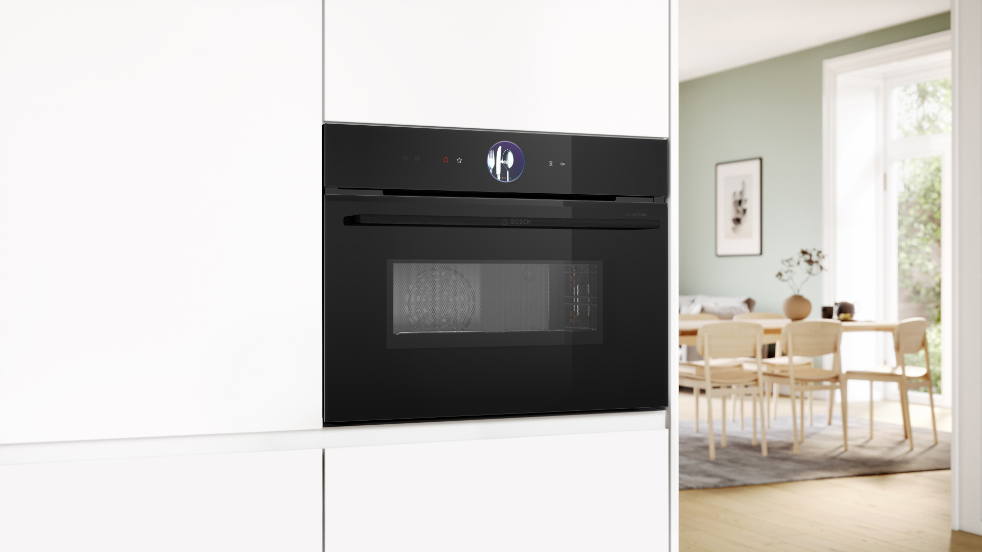 BOSCH SERIE 8 multifunctionele oven met microgolfoven - 45cm - CMG936AB1S