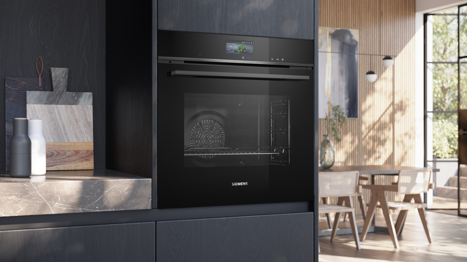 SIEMENS IQ700 multifunctionele oven met stoomtoevoeging - 60cm - HR776G3B1