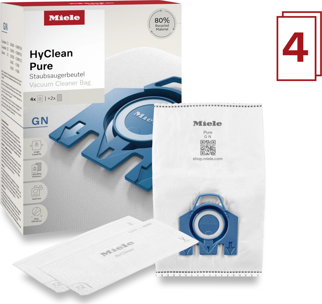 MIELE stofzuigerzak - GNHYCLEANPURE80RECYCLED4PACK