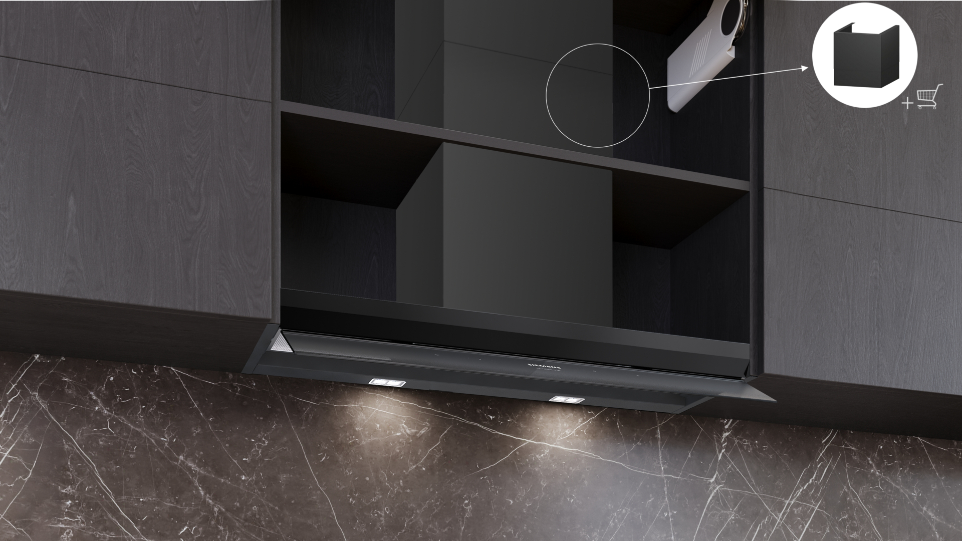 SIEMENS IQ500 geïntegreerde dampkap - 90cm - LJ97BDP65