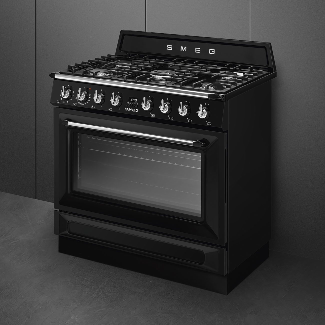 SMEG fornuis met gaskookplaat - 90cm - TR90GMBL