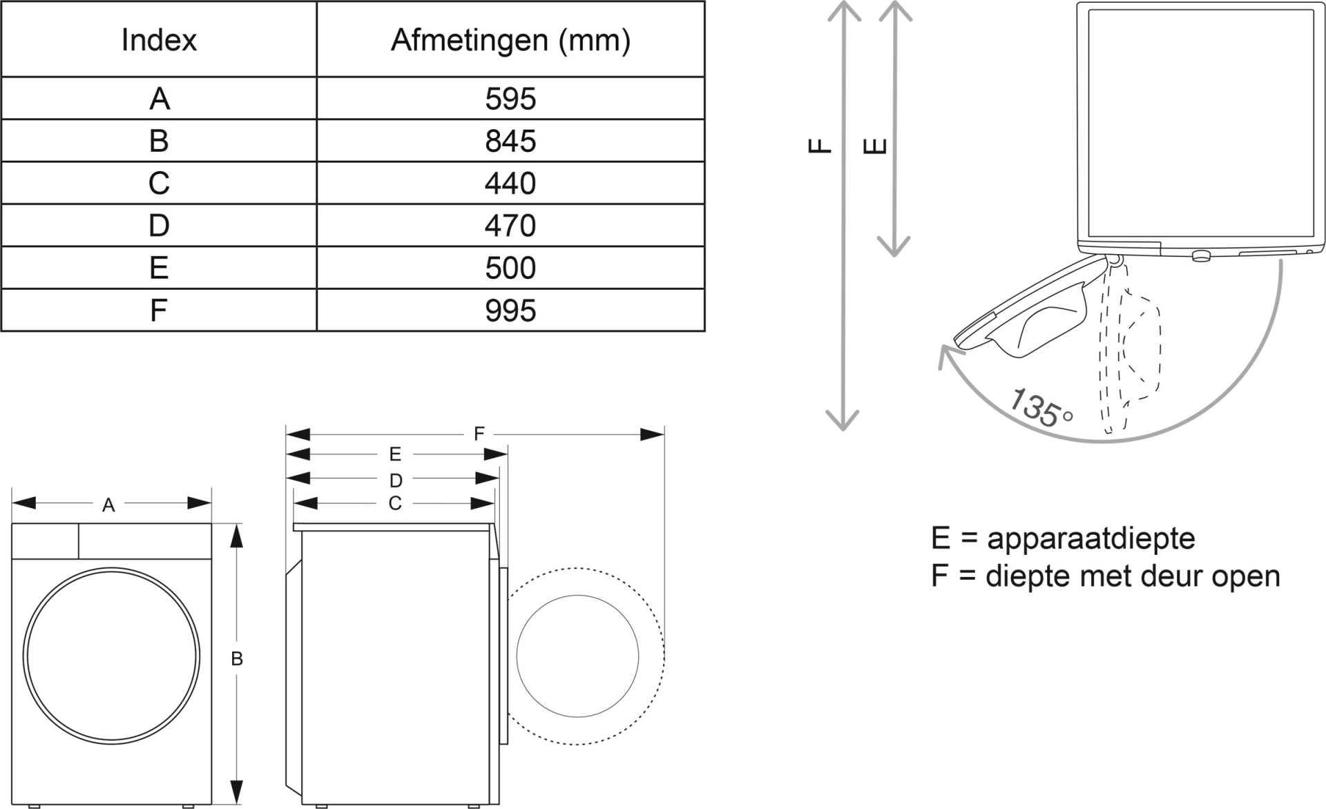 HISENSE was- droogcombinatie - WD5I8043BWF