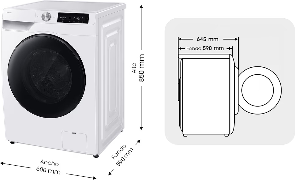 SAMSUNG Was-droogcombinatie - WD90HG6U94BEU3