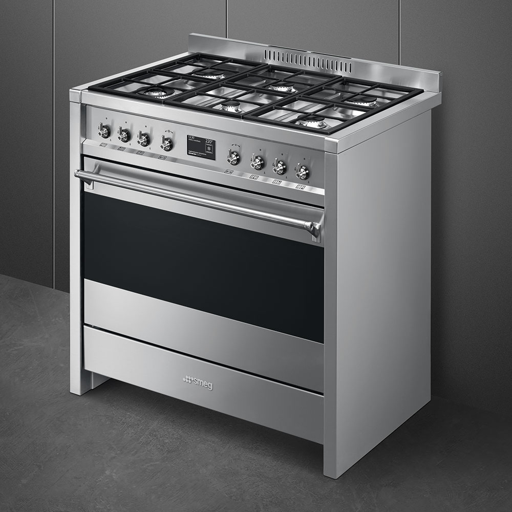 SMEG fornuis met gaskookplaat - 90cm - A1-9