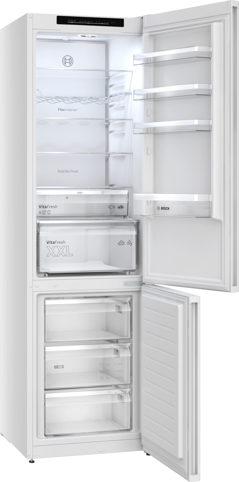 BOSCH SERIE 4 Vrijstaande koel-vriescombinatie - KGN392WCF