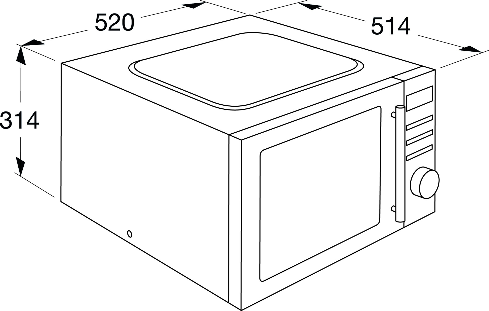ETNA microgolfoven - combi - 31cm - CMV334RVS