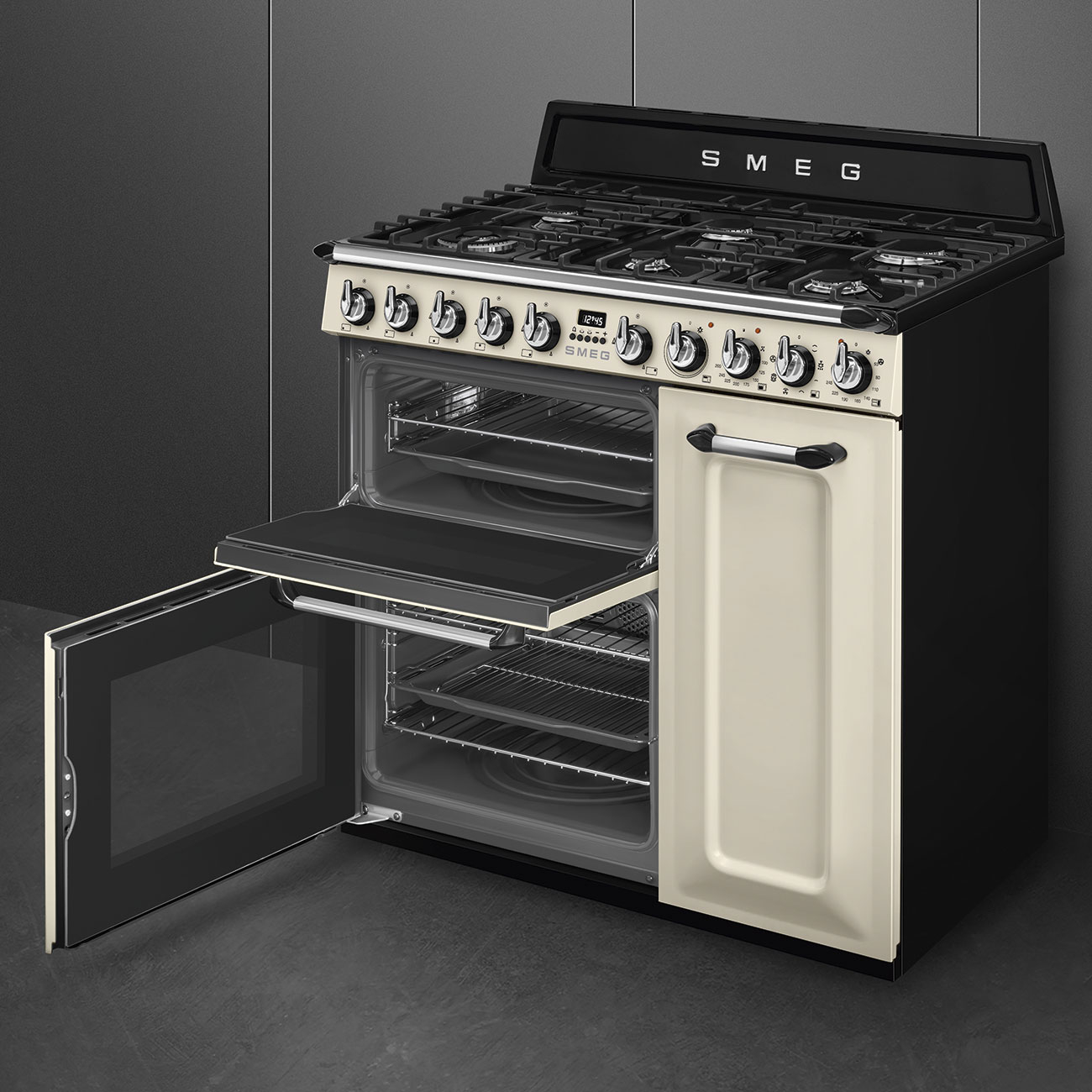 SMEG fornuis met gaskookplaat - 90cm - TR93P