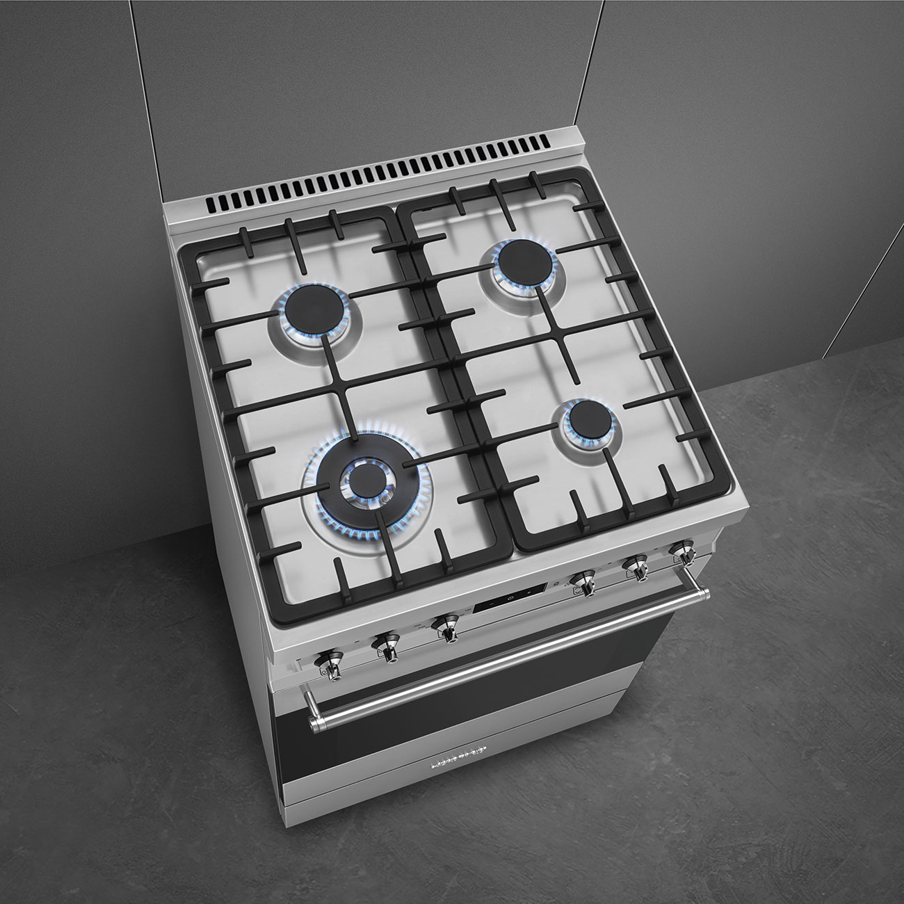 SMEG fornuis met gaskookplaat - 60cm - C6GMX2