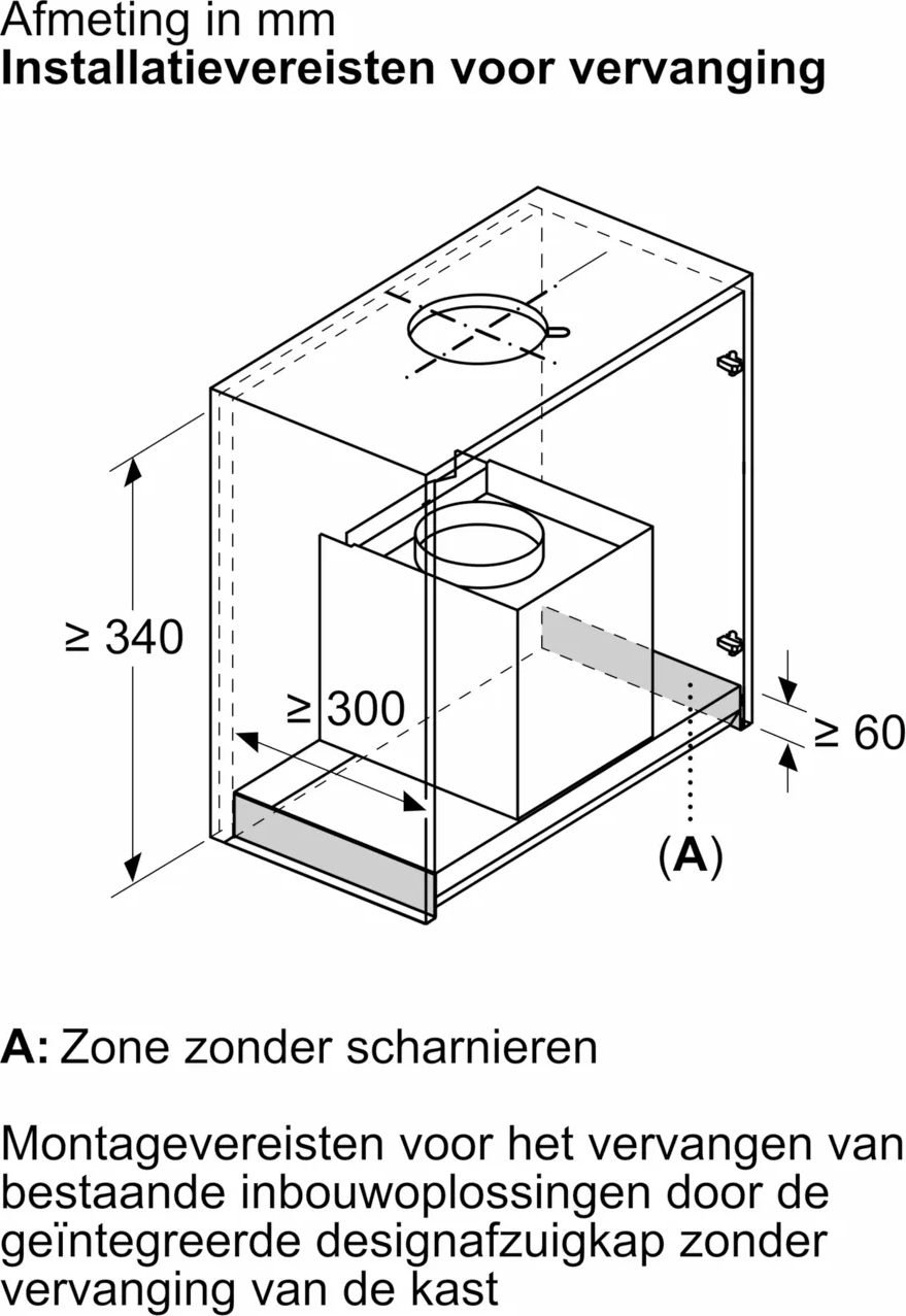 BOSCH SERIE 6 geïntegreerde dampkap - 60cm - DBB67DP65
