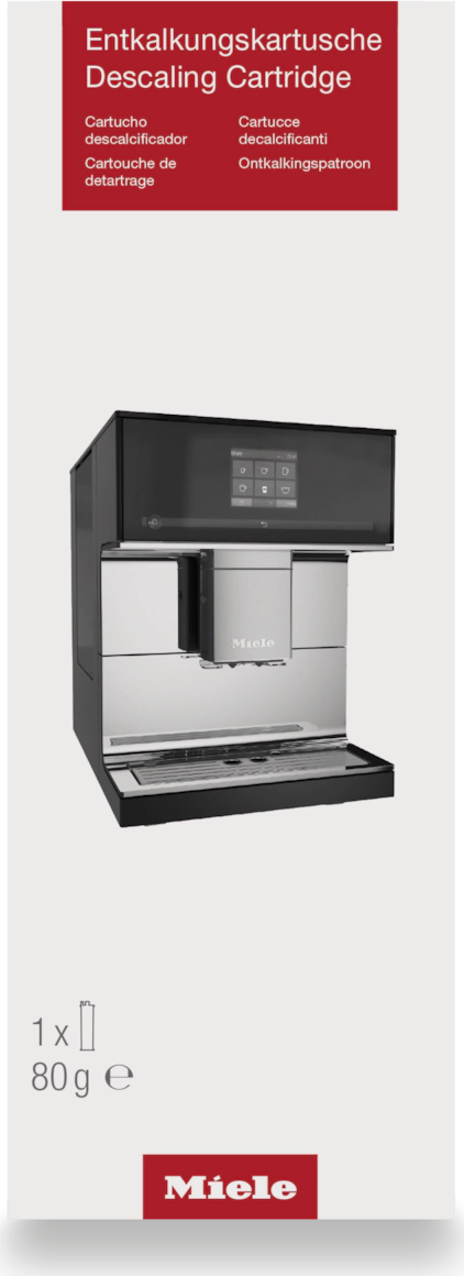 MIELE ontkalkingspatroon - DESCALINGCARTRIDGECOFFEEMACHINES