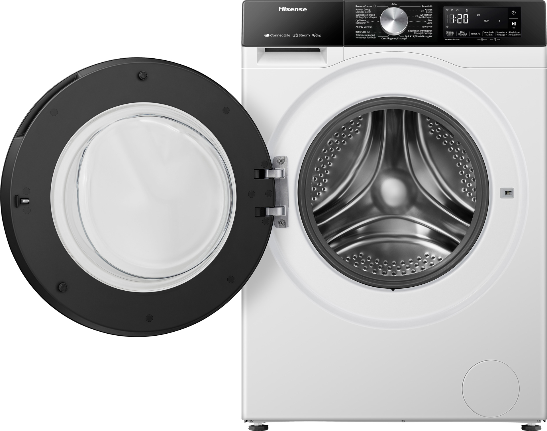 HISENSE was- droogcombinatie - WD3S9043BW3
