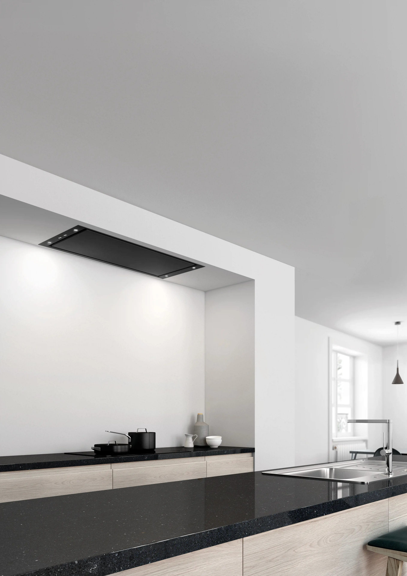 NOVY Pureline Compact plafonddampkap - 90cm - 6812