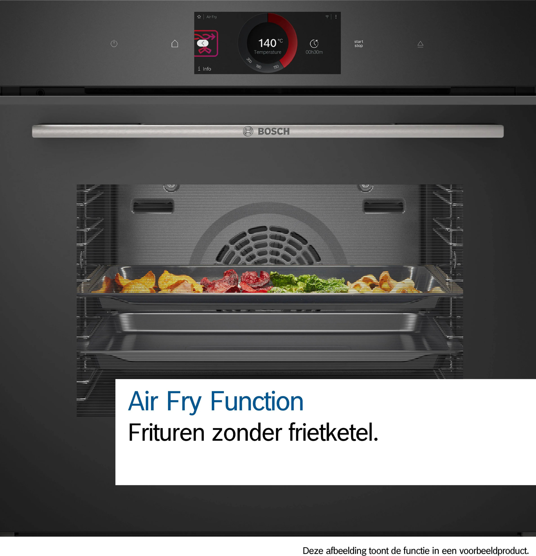 BOSCH SERIE 8 multifunctionele oven met microgolfoven - 60cm - HMG976KB1