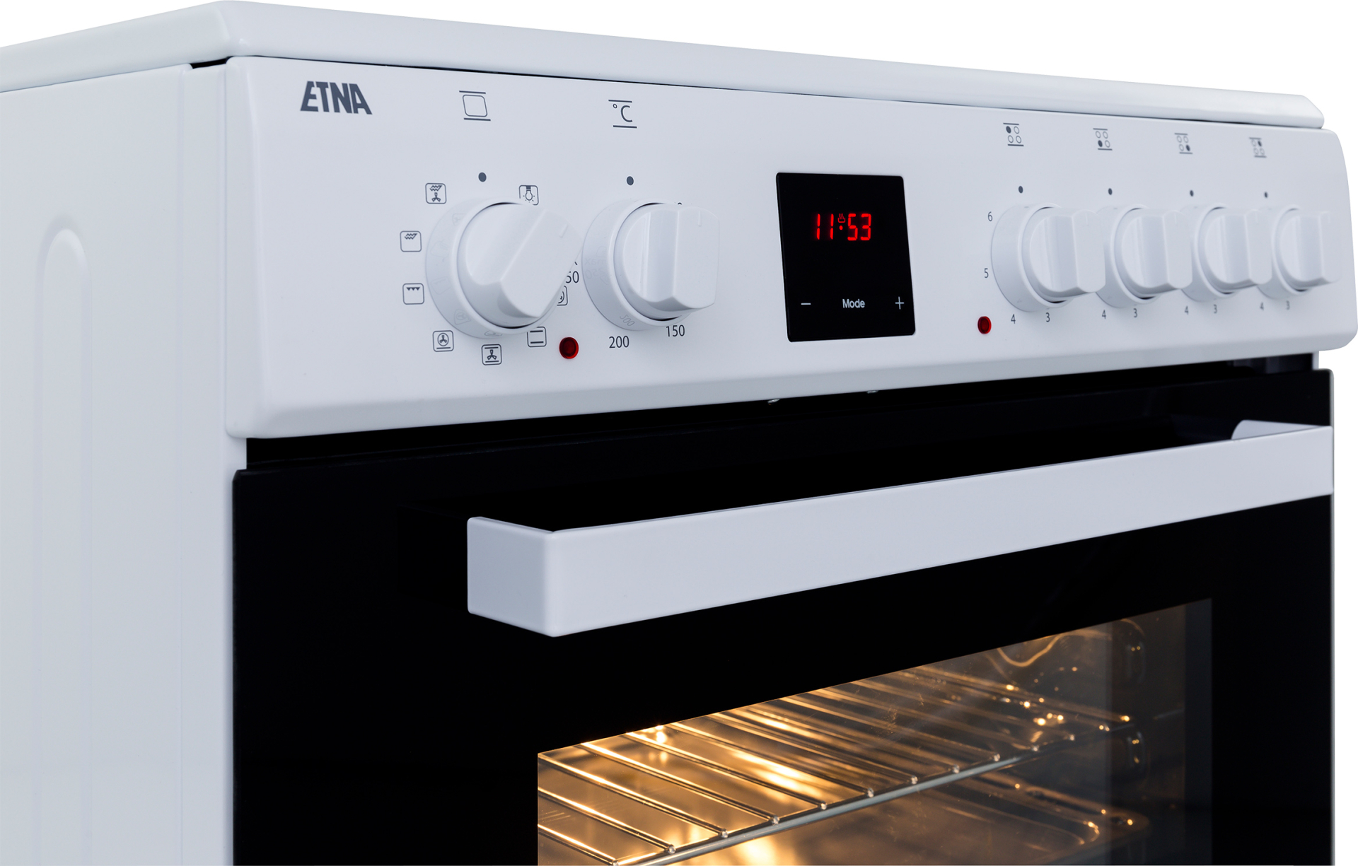 ETNA fornuis met keramische kookplaat - 60cm - FKV761WIT