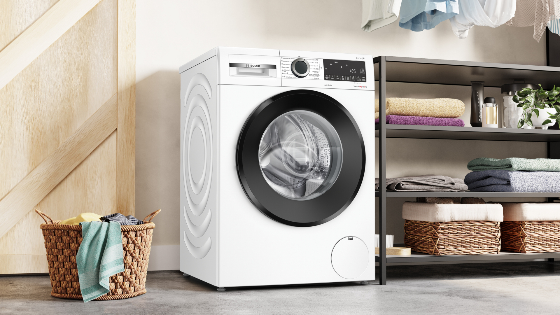 BOSCH SERIE 6 Was-droogcombinatie 6 kg - WNG24401BY