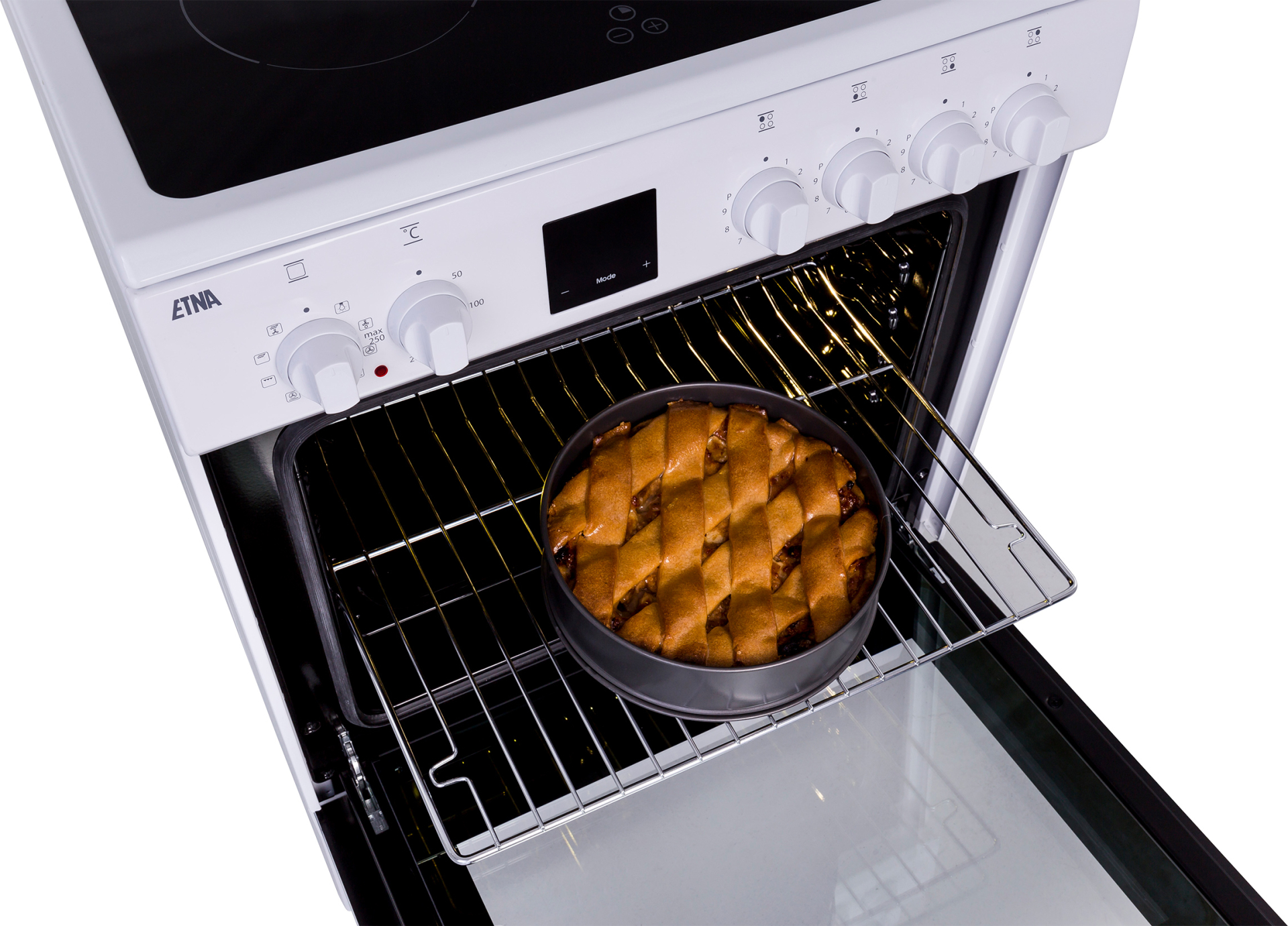 ETNA fornuis met inductie kookplaat - 60cm - FIV760WIT