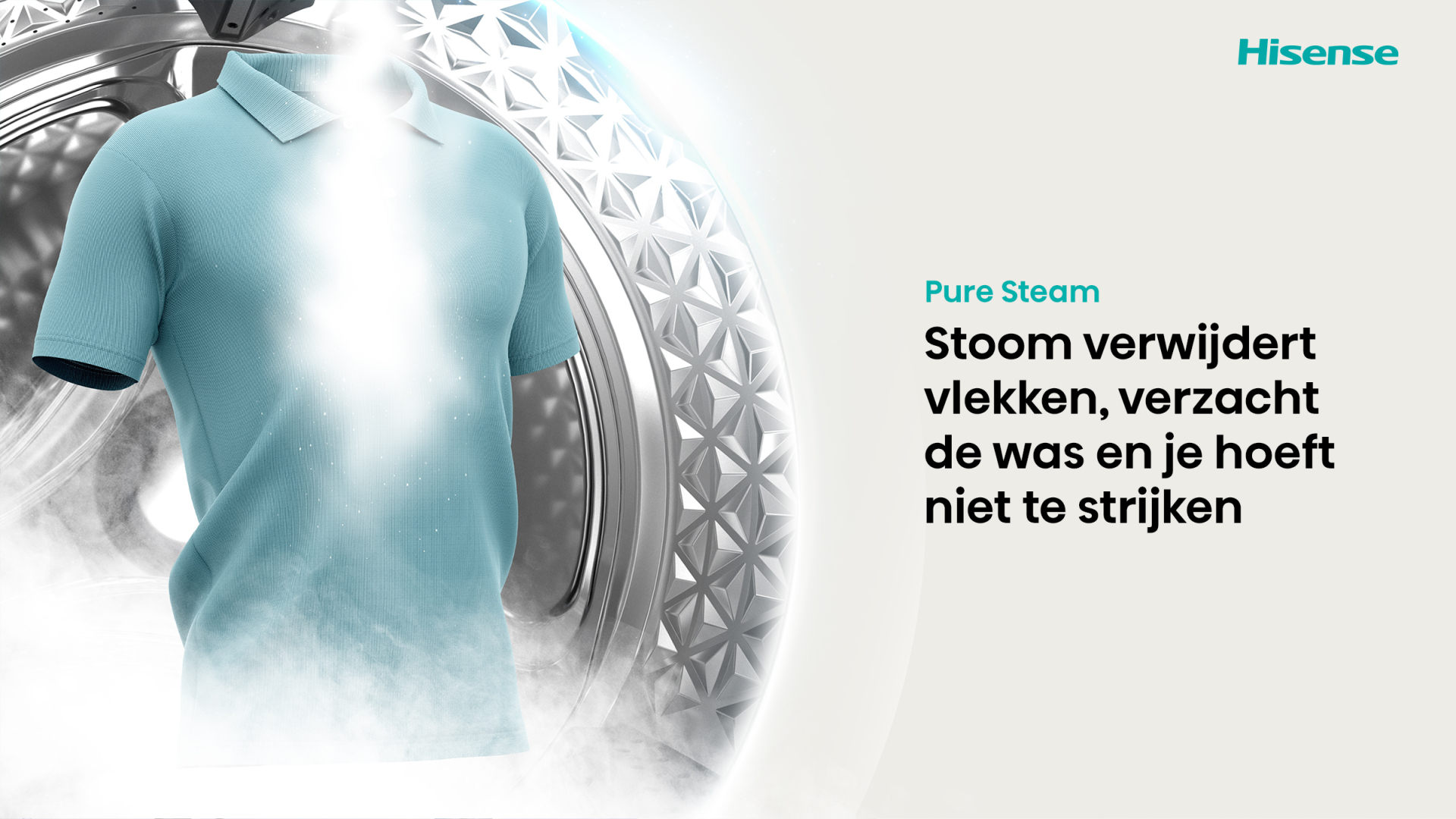 HISENSE was- droogcombinatie - WD5I8043BWF