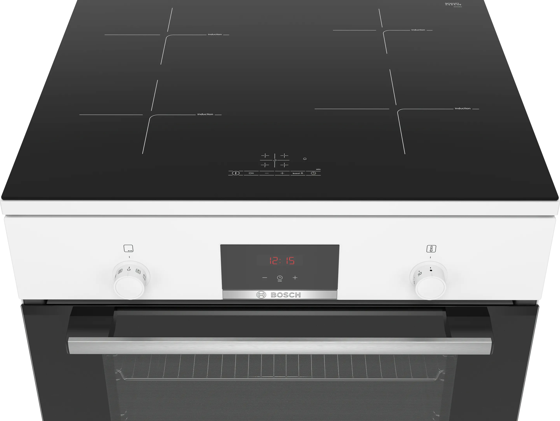 BOSCH SERIE 4 fornuis met inductie kookplaat - 60cm - HLR390020