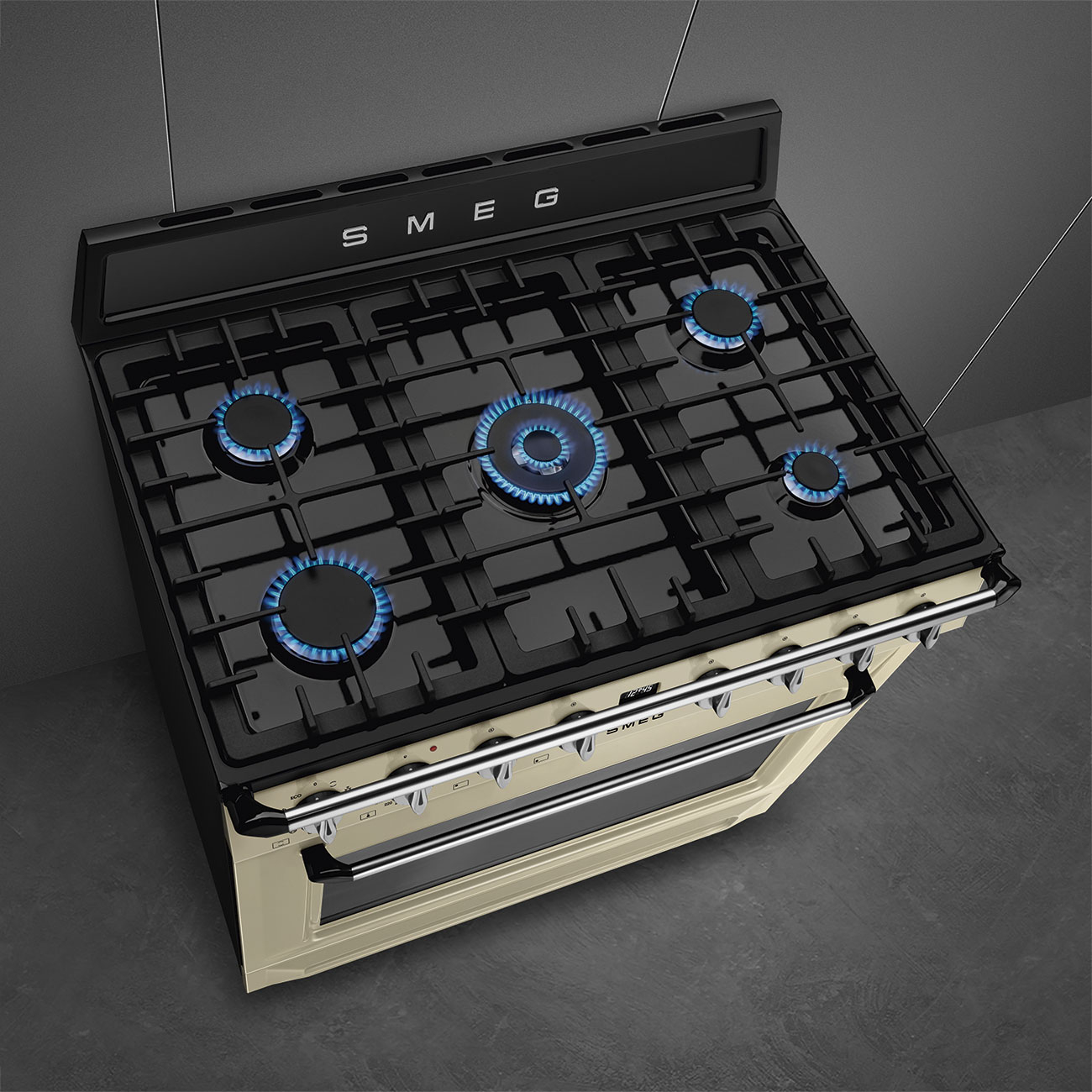SMEG fornuis met gaskookplaat - 90cm - TR90GMP