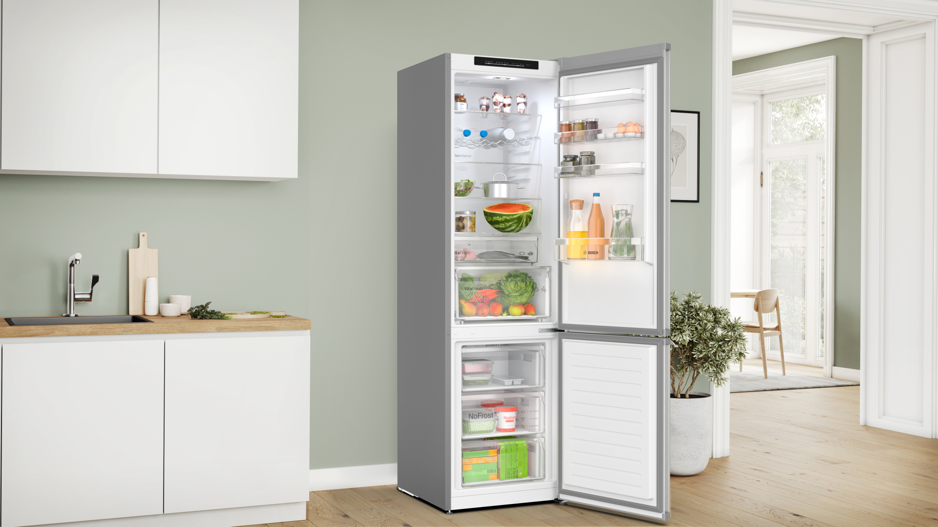 BOSCH SERIE 4 Vrijstaande koel-vriescombinatie - KGN392LCF