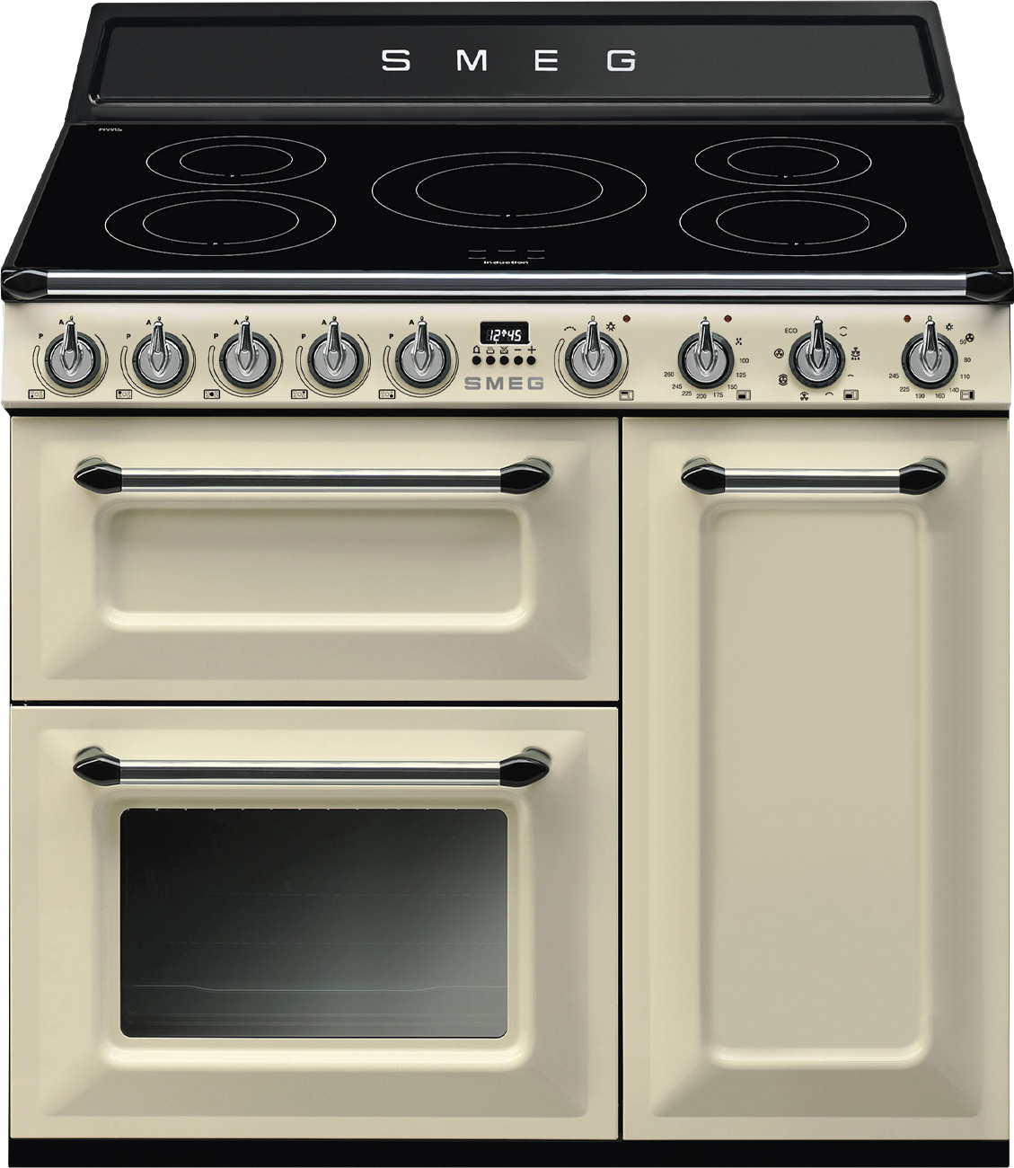 SMEG fornuis met inductie kookplaat - 90cm - TR93IP2