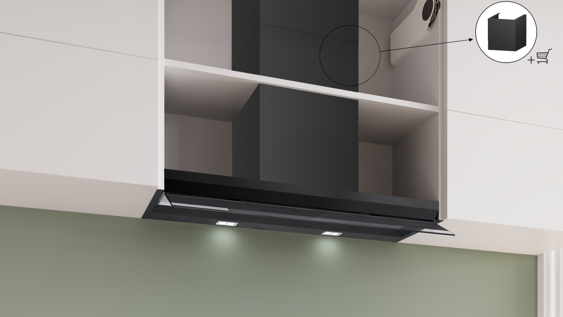 BOSCH SERIE 6 geïntegreerde dampkap - 90cm - DBB97DP60