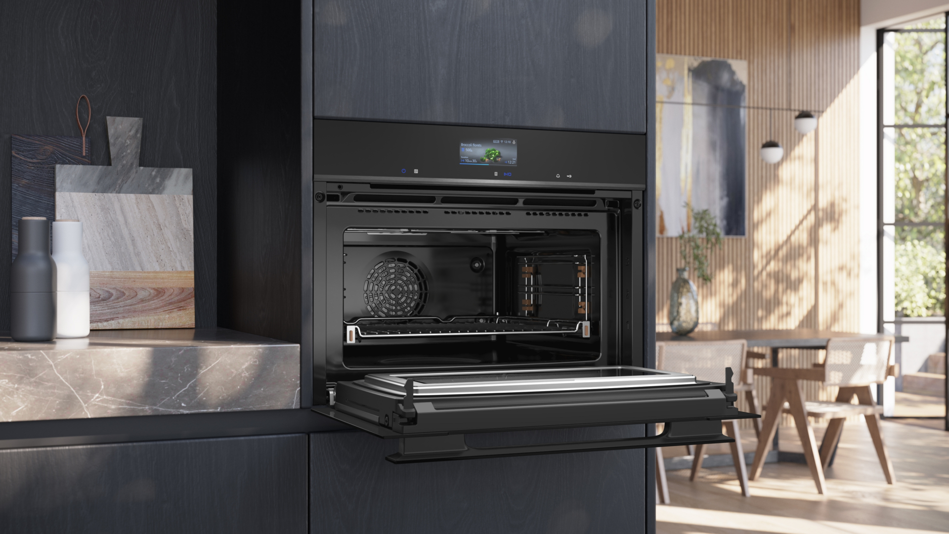 SIEMENS iQ700 multifunctionele oven met microgolfoven - 45cm - CM976GKB1