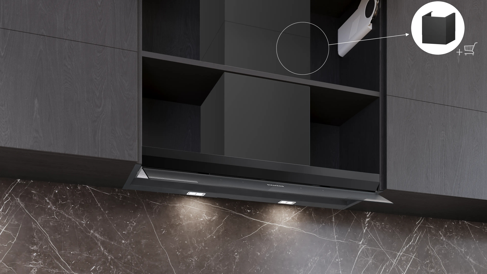 SIEMENS IQ500 geïntegreerde dampkap - 90cm - LJ97BDP60