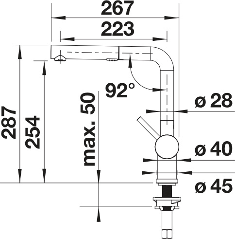 BLANCO LINUS-S ééngreepsmengkraan - keuken - 518406