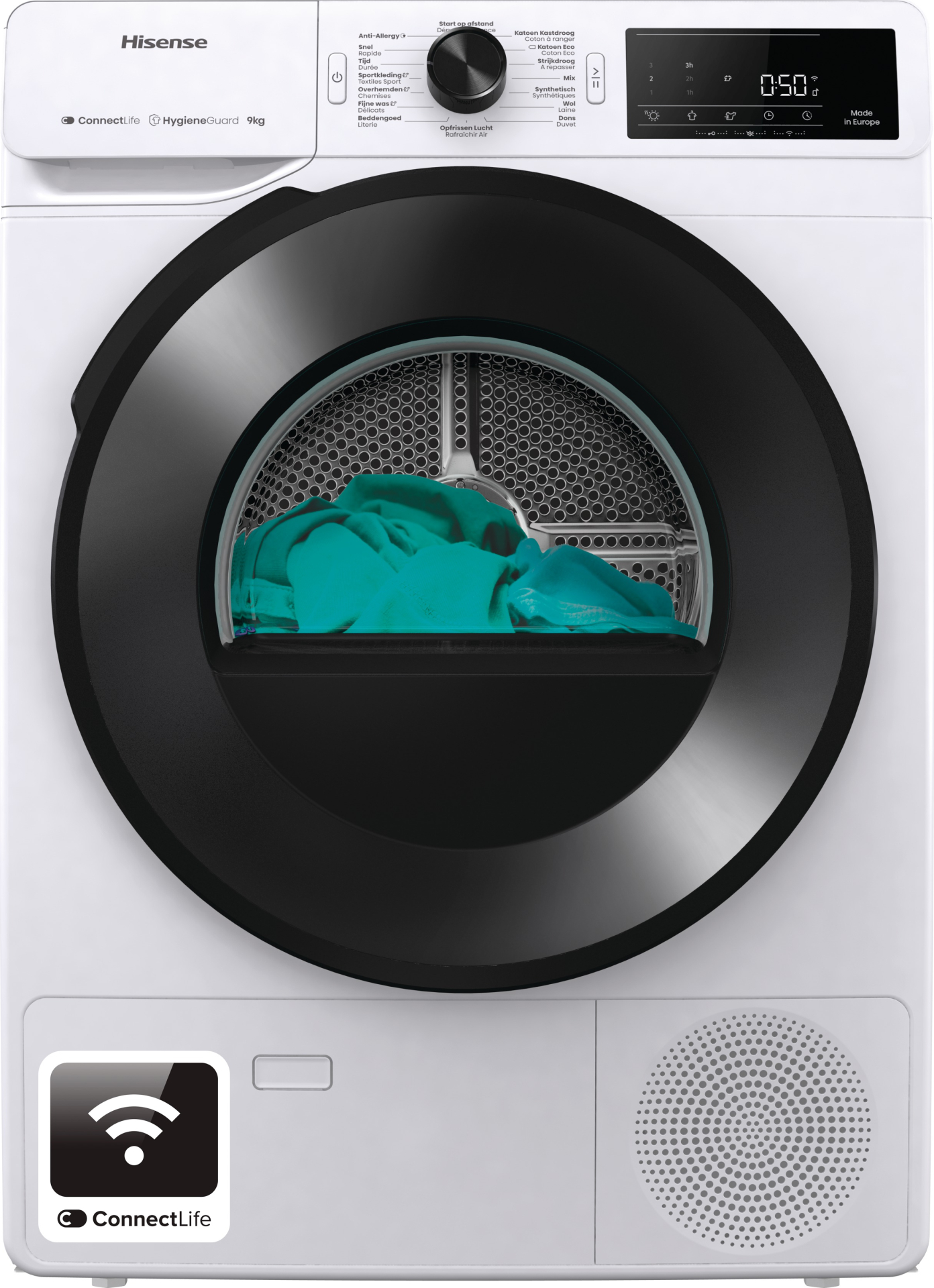 HISENSE droogkast - warmtepomp - DH3V903UW/BLX