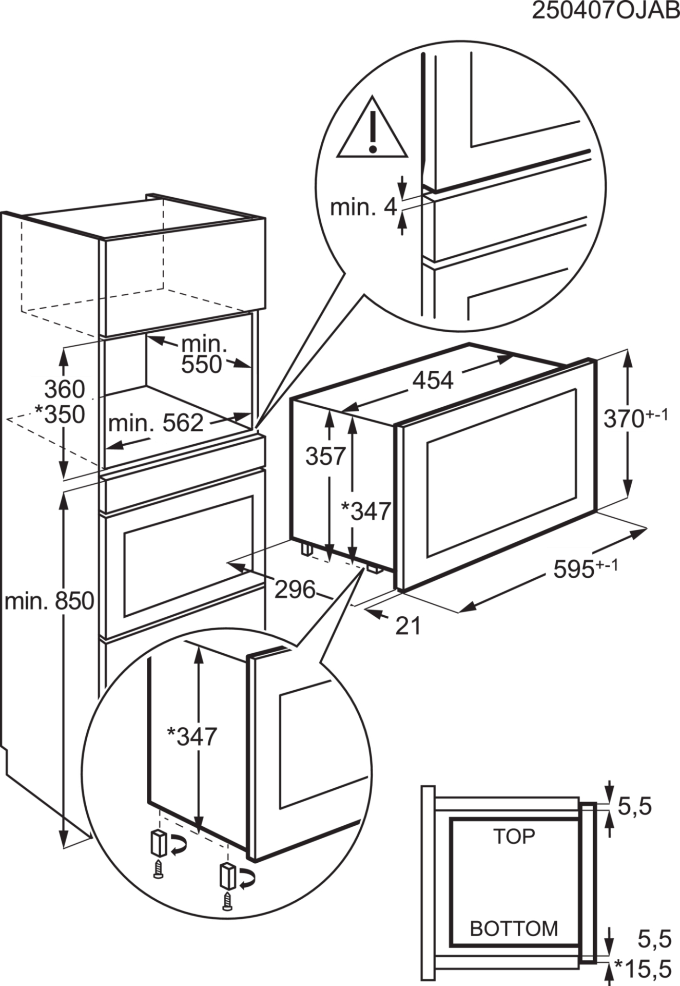 ELECTROLUX 800 Microgolfoven - 60cm - KMFE172TEK
