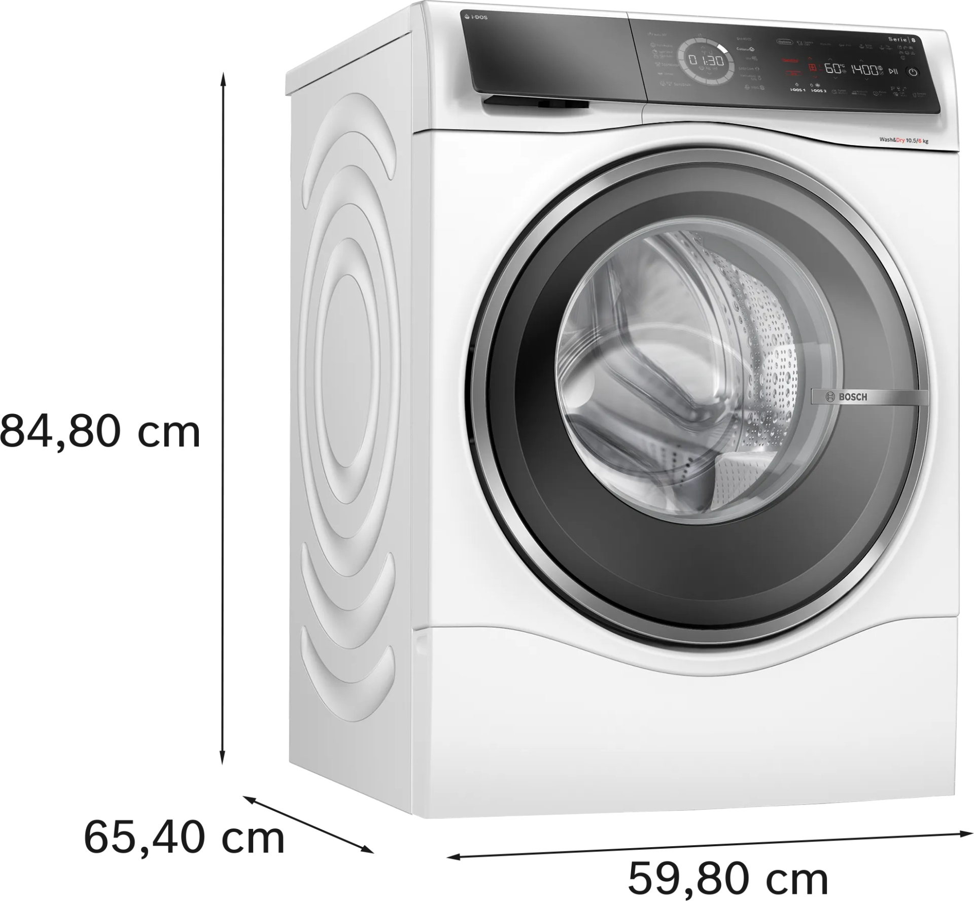 BOSCH SERIE 8 Was-droogcombinatie 6 kg - WNC254A0BY