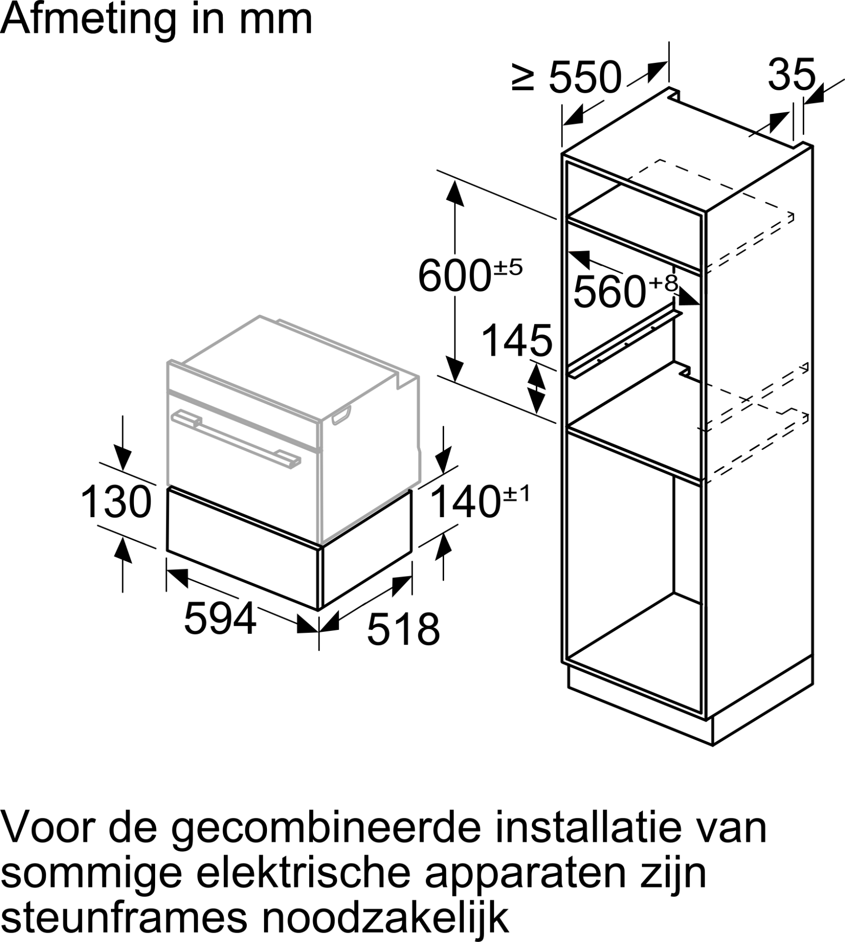 BOSCH SERIE 8 warmhoudlade - 14cm - BIC7101B1