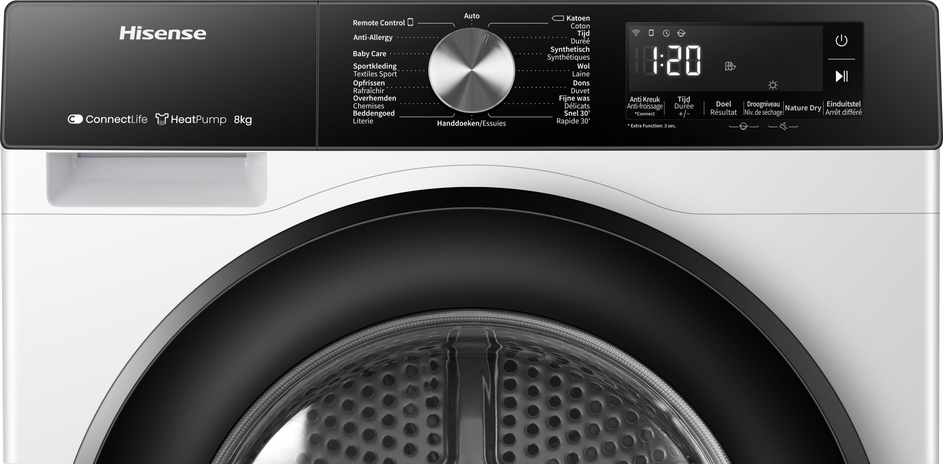 HISENSE droogkast - warmtepomp - DH3S802BW2