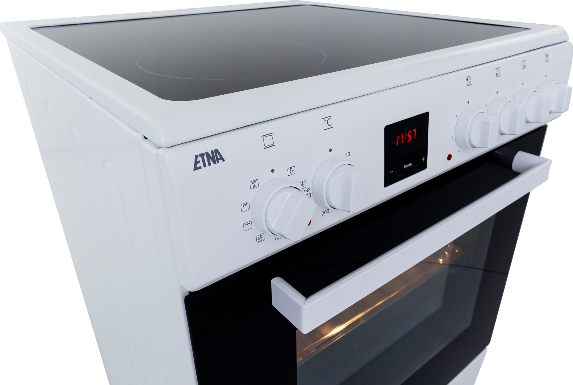 ETNA fornuis met keramische kookplaat - 60cm - FKV761WIT