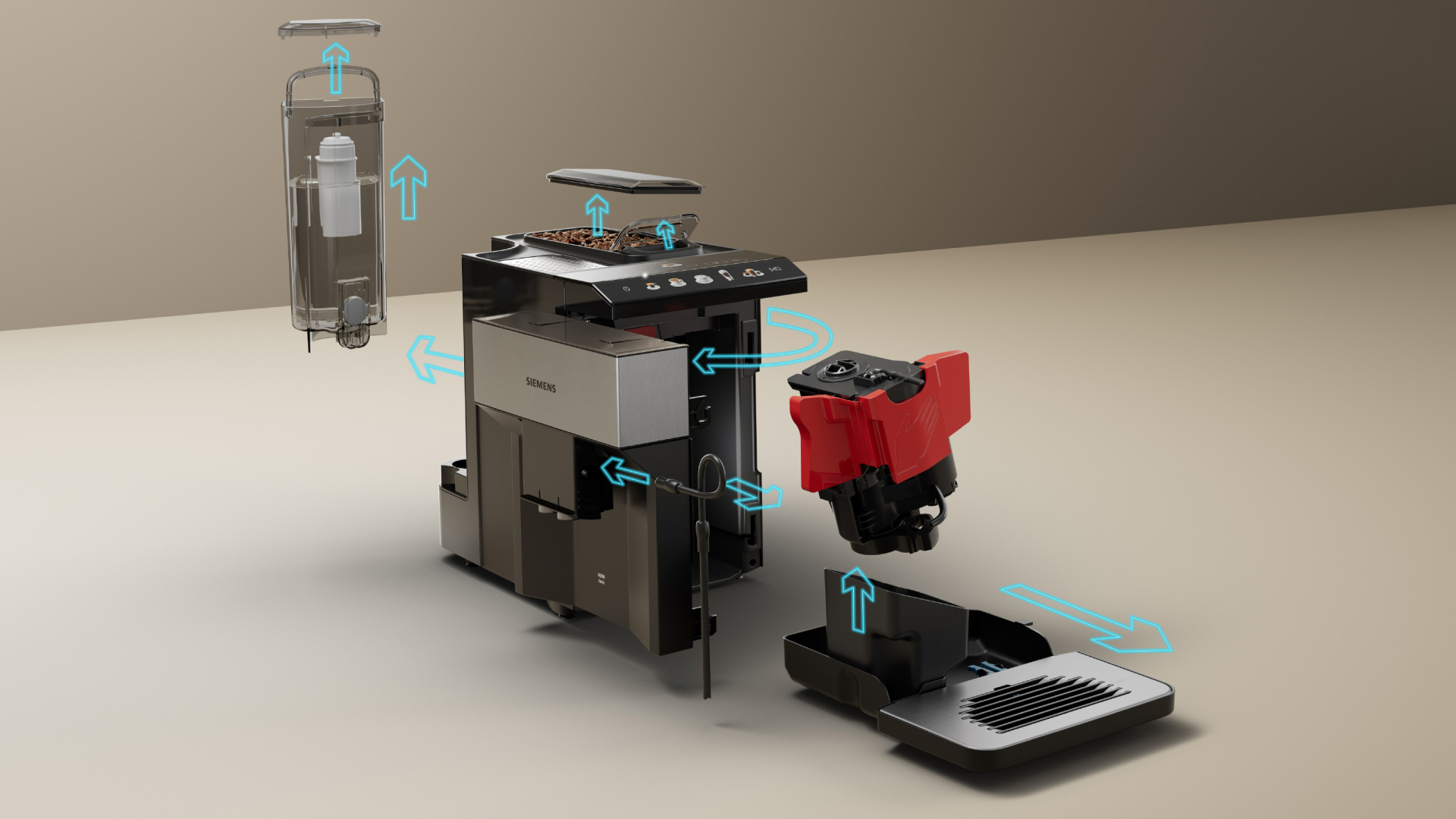 SIEMENS EQ500 espresso machine - TP517DF3