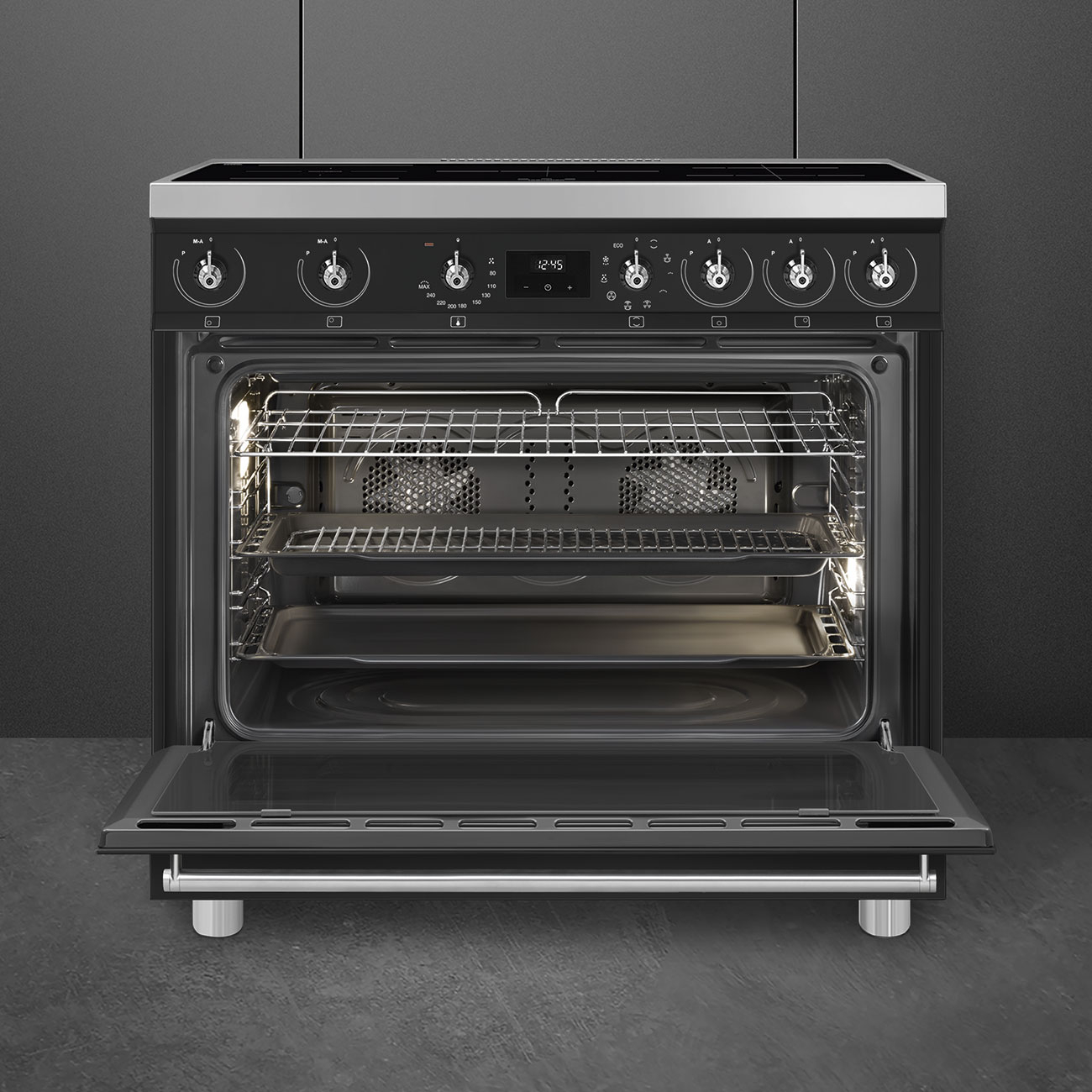 SMEG fornuis met inductie kookplaat - 90cm - C9IMMB2